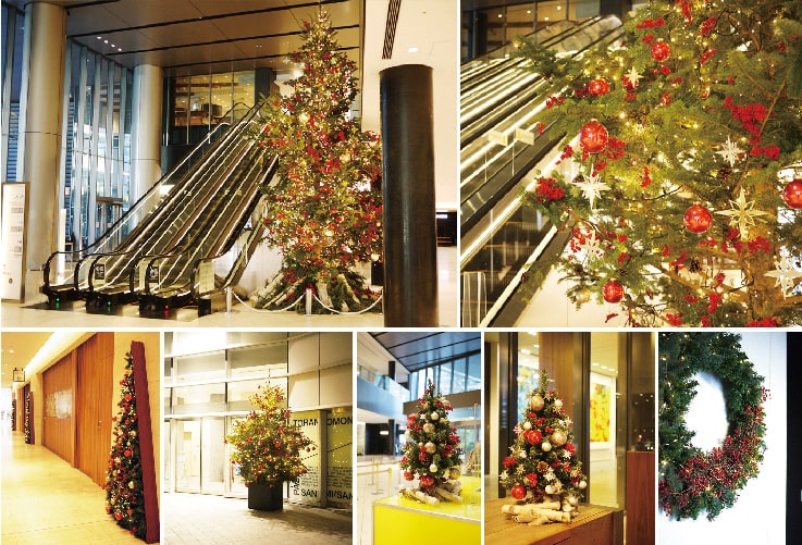 レミルフォイユドゥリベルテの生け込み・施工・装飾・装花・設営、空間装飾クリスマス過去実績